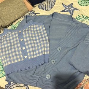 Cardigan + top set ( cute asf )